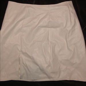 White pleather mini skirt!